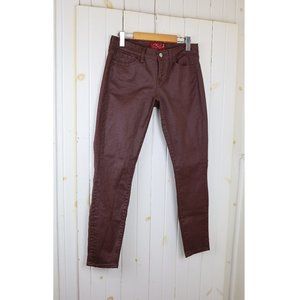 Lucky Brand Charlie Super Skinny Brown Waxed Jean
